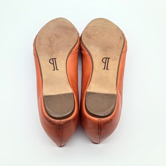 Pilcro and the Letterpress Orange Tassel Leather Quilted Flats 9M - Picture 6 of 7